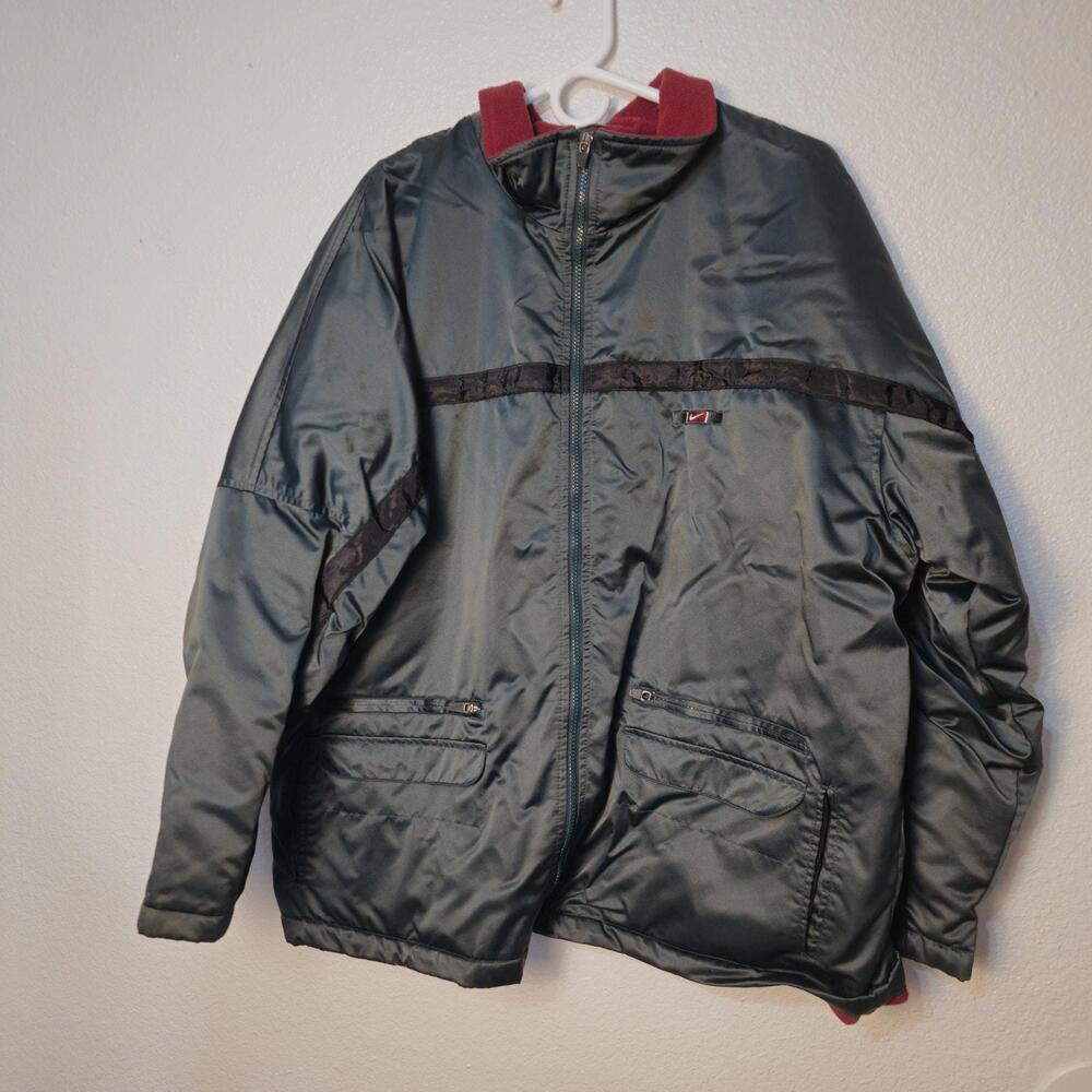 Vintage 1990 Nike Jacket XL Green/Red White Label